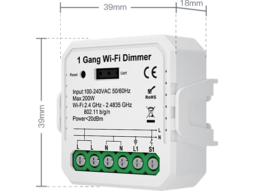 [STWD1A] TUYA - Dimmer LED con TRIAK - Max 200Wac