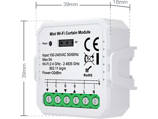 [STWC1A] TUYA - Controllo motore Tapparelle WiFi - Max 5A