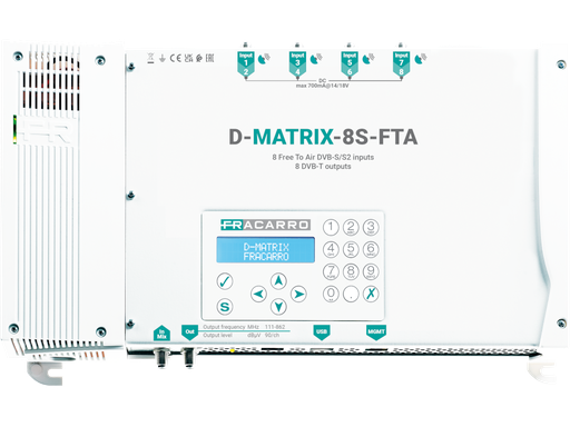 [MSDMATRIX-8S-8T] Centrale TV Hotel compatta 2 Flexcam D-MATRIX-8S-8T Fracarro