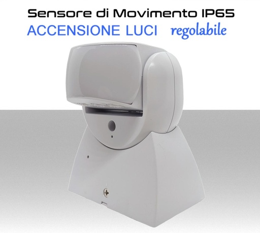 [MS2856] Sensore di movimento per luci esterne IP65 orientabile rilevamento 180° distanza 12 metri SE918AN