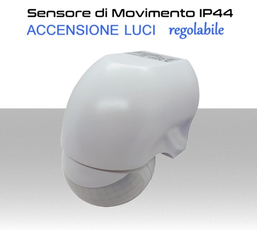 [MS2854] Sensore di movimento per luci interne IP44 orientabile rilevamento 180° distanza 12 metri  SE318AN