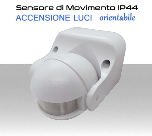 [MS2855] Sensore di movimento per luci interne IP44 inclinabile rilevamento 180° distanza 12 metri SE218AN