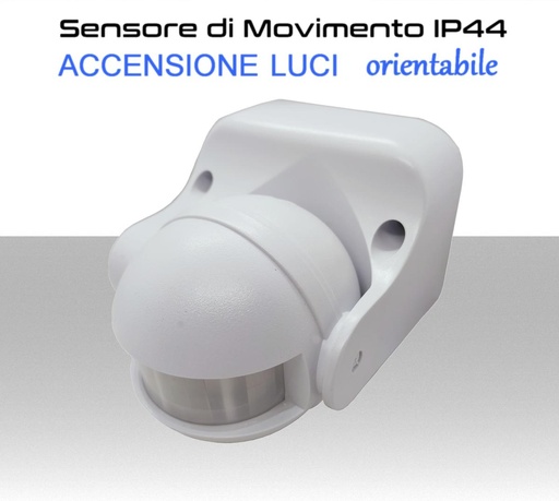 [SA2855] Sensore di movimento per luci interne IP44 inclinabile rilevamento 180° distanza 12 metri SE218AN