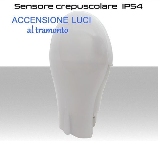 [MS2857] Sensore crepuscolare da esterno IP54 interruttore unipolare per accensione luci esterne PEGASO