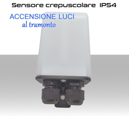 [MS2861] Sensore crepuscolare da esterno IP54 interruttore unipolare per accensione luci esterne ITACA CR101ES