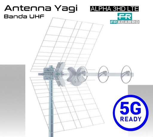 [MS2283] Antenna UHF Fracarro ALPHA 3HD LTE  Banda UHF con connettore F e filtro LTE  