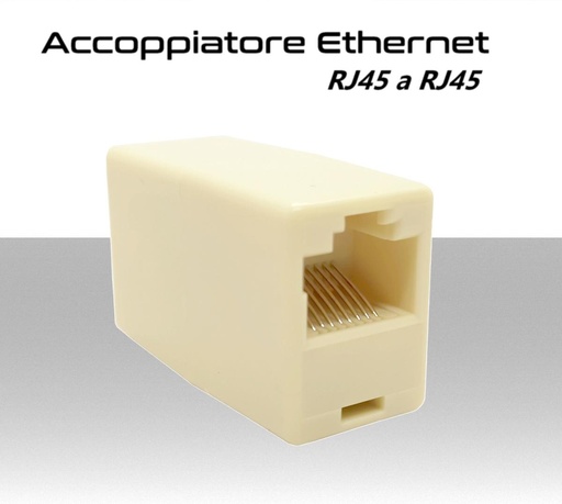 [MS2204] Accoppiatore cavo di rete Lan ethernet rj45 per unire due cavi dati cat.5e UTP