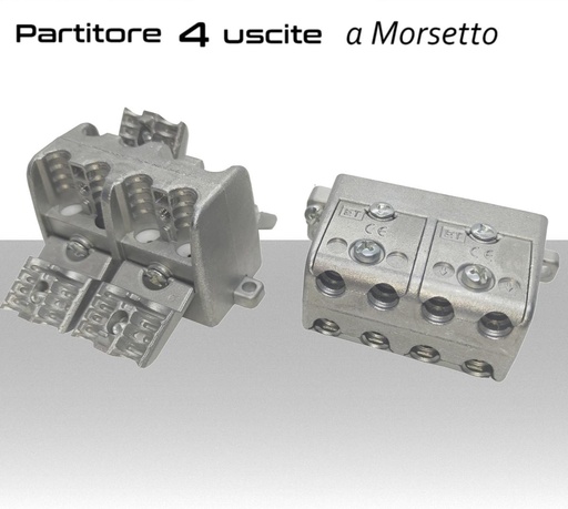 [SA2392] Partitore tv 4 uscite a morsetto schermato in classe A divisore banda TV e Satellite Mitan ETS408