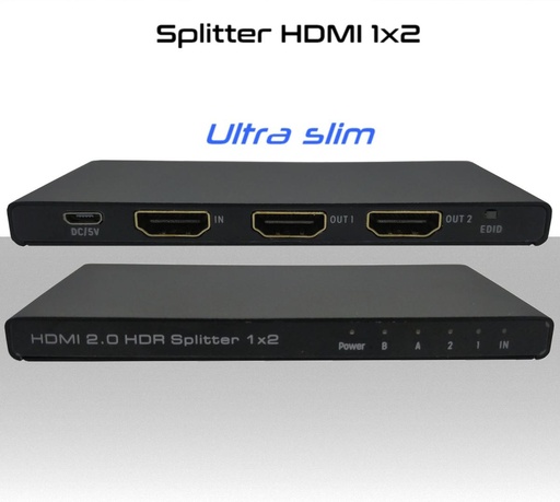 [SA0414] Splitter hdmi 4K 1x2 Ultra HD 1 ingresso 2 uscite audio video alta risoluzione   