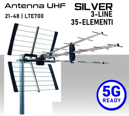 [MS2381] Antenna TV UHF 35 Elementi 3-Line 5G Emme Esse