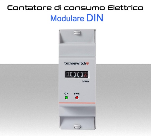 [MS2864] Contatore elettrico di consumo privato luce modulare monofase analogico CE102DI