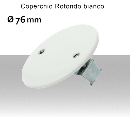 [SA02645] Coperchio tondo bianco Ø 76mm Vimar 02645