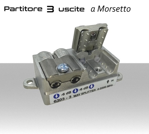 [MS3111] Partitore tv 3 uscite a morsetto per SAT/DTT Telewire 6303