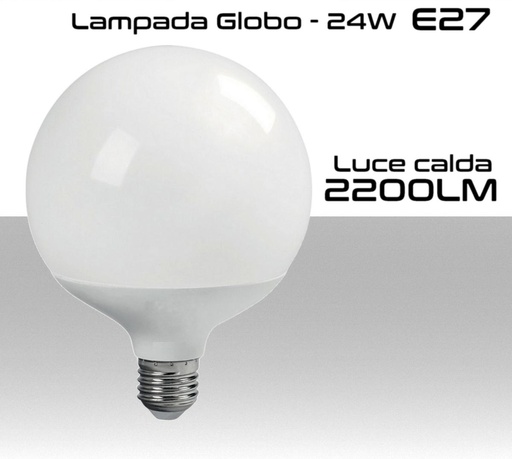 [MS0360] Lampadina  Globo LED E27 luce calda 3000K Lumen 2200 