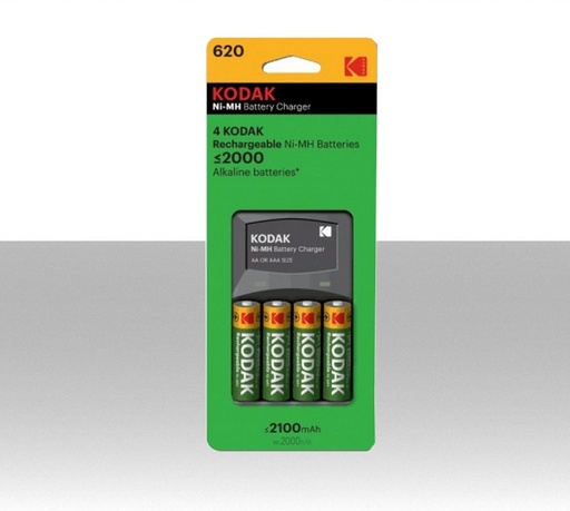 [K30944725] Caricabatterie completo di 4 Batterie AA Ni-MH 2600mAh