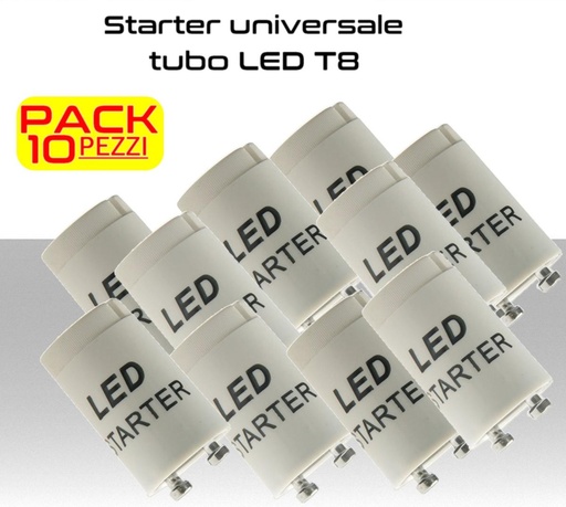 [MS0126] Starter universale per tubi LED T8  PACK 10pz.