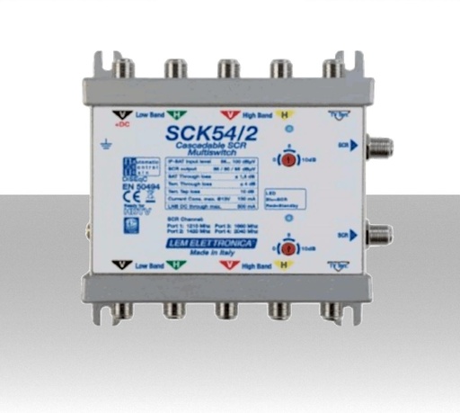 [SCK54-2] Multiswitch SCR a 5 cavi, 4 frequenze SKY - Controllo automatico del guadagno ACG (copia)