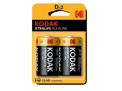 [K30952058] Kodak XTRALIFE alkaline D battery (confezione 2pz.)