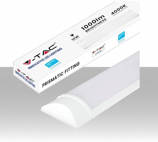 [SKU-20345] Plafoniera lineare piatta 30cm 4000K a LED con Chip Samsung Prismatica con potenza di 10W e luminosità di 1000lm - Grado di protezione IP20