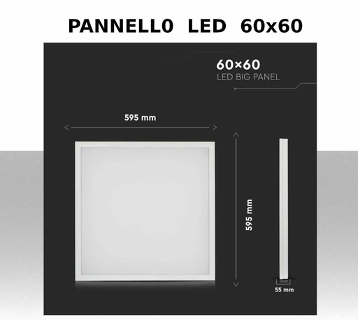 [SKU-6601] Pannello LED 25W 160LM/W 600*600mm 4000K Driver Incluso - 4000 LUMEN