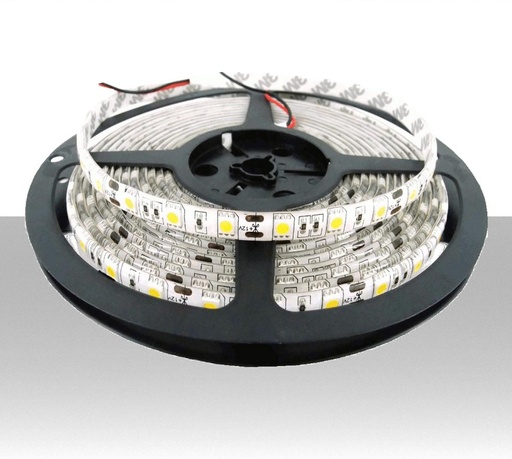 [LS27C] Strip LED 6000K - 5050 - 24V 14.4W/m - IP65 - 60LED/m - 18 Lumen/LED - Bianco Puro