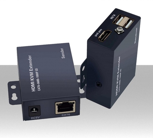 [ES1819] Coppia estensore HDMI su cavo ethernet CAT.6 con USB per Mouse e Tastiera