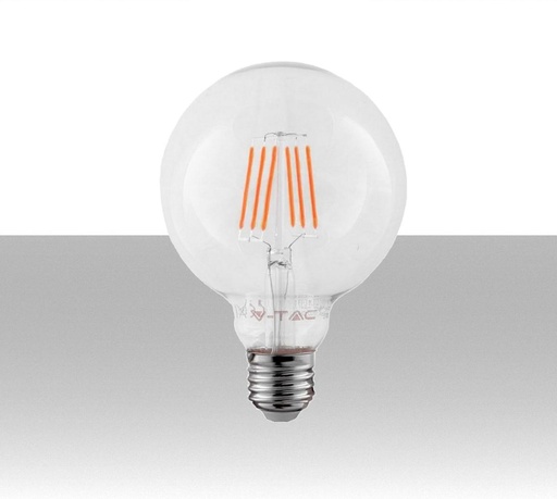 [SKU-292] Lampadina LED Chip Samsung E27 6W 130LM/W G125 Filamento 2700K