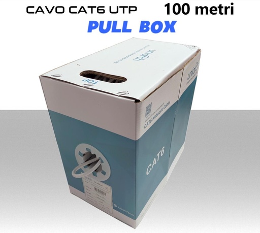 [MS0438] Cavo Ethernet LAN CAT.6 UTP 100 metri in matassa pull box