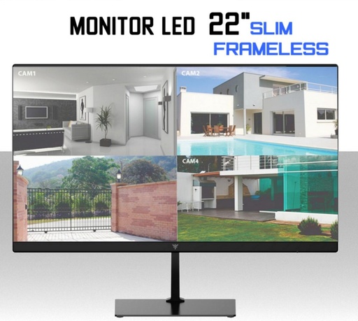 [SA0835] Monitor Led 22 pollici Full HD senza cornice VGA e HDMI basso consumo