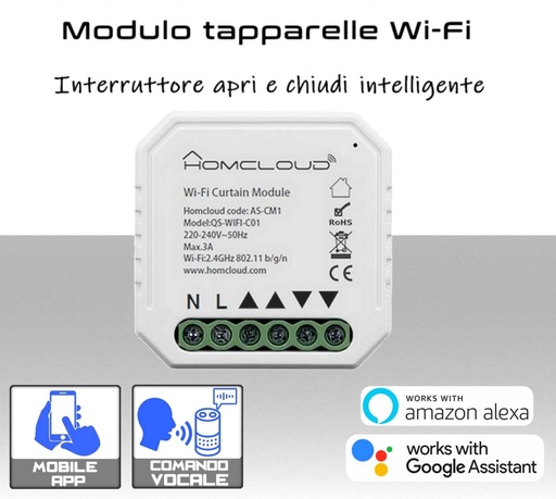 [MS0222] Modulo tapparelle Wi-Fi da incasso per avvolgibile