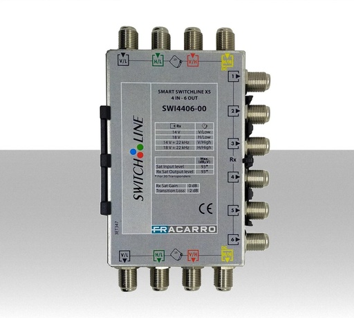 [MS2297] Multiswitch 6 uscite con 4 ingressi e 4 passanti per distribuzione in cascata Fracarro 271084