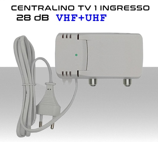 [MS2824] Centralino antenna TV da interno 1 ingresso BIII-UHF 28dB serie PRO