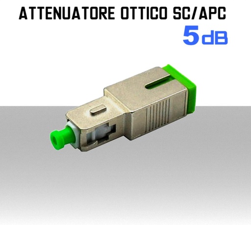 [MSATSC05] Attenuatore ottico da 5 dBm monomodale preintestato SC/APC