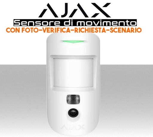 [MSMotionCamPhOD] Rilevatore di movimento wireless con foto analisi e richiesta Ajax MotionCam PhOD