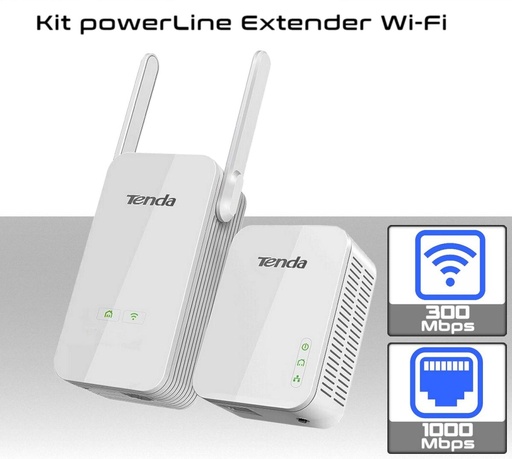 [SA0382] Kit  PowerLine TENDA Extender Wi-Fi  1000Mbps