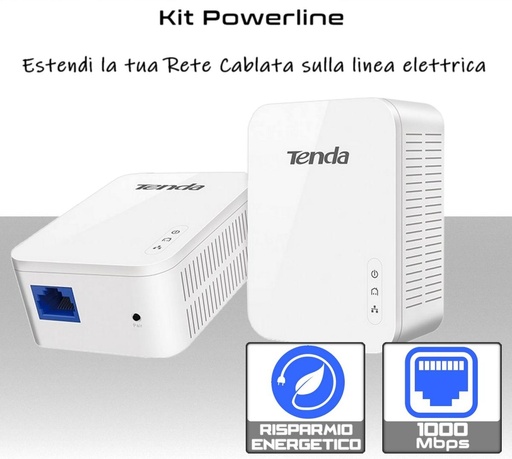 [MS2186] Kit PowerLine TENDA 1000Mbps