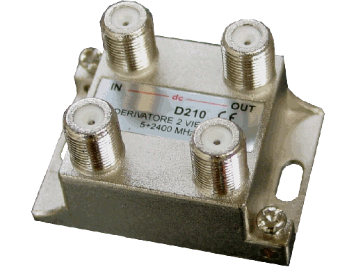 [D225] Derivatore 2 uscite -25dB 5:2400 MHz con conn. F