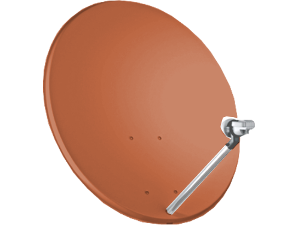 [PAR80R] Parabola offset 80cm in acciaio color Mattone RAL8012 - Staffa in acciaio robusta