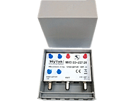 [MX2-CH] Miscelatore 2 ing CH1+CH2 - VHF+UHF(-CH1 -CH2) AIRLINE