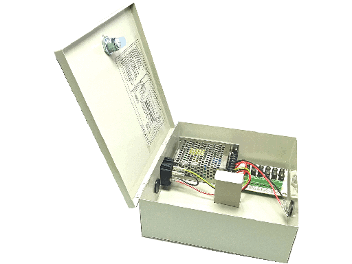 [VA1768] PowerBox 12V 3A - 6 uscite - Completo di caricabatteria con alloggiamento batteria PB 12V 7AH