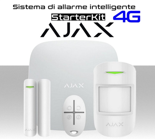 [MSAJ-STARTERKIT] Sistema di allarme antifurto wireless Ajax StarterKit 4G 