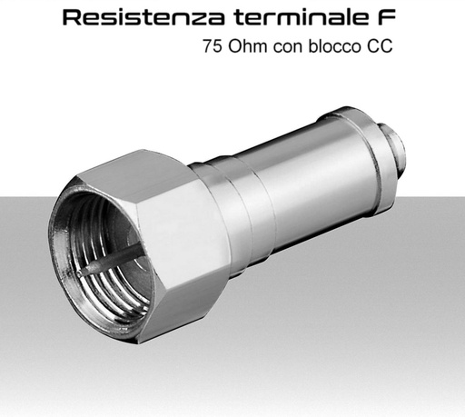 [SA2457M] Resistenza di chiusura F 75ohm isolata con blocco DC 