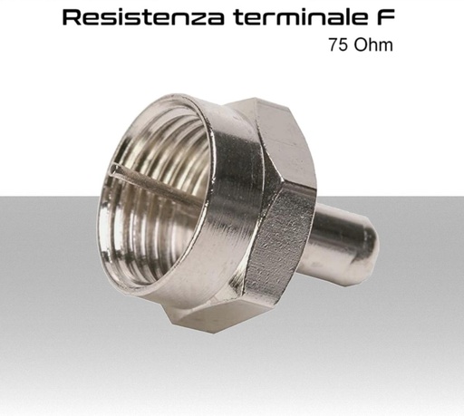 [CN801] Resistenza di chiusura con connettore F a 75 ohm