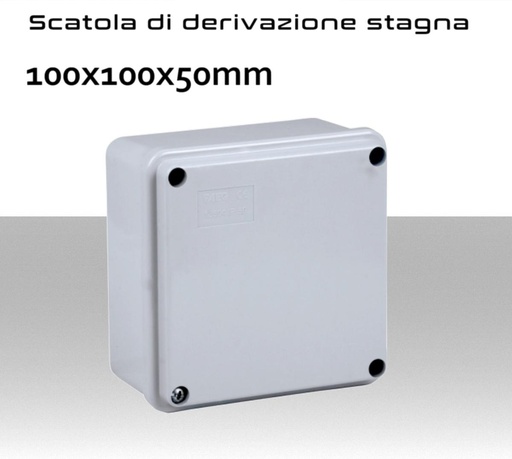 [SA83356] Scatola di derivazione stagna IP56 quadra con coperchio e viti 100X100X50mm
