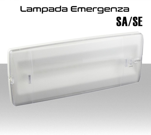 [SAGR131015L] Lampada emergenza LED 105 lumen configurabile SA/SE protezione IP40 con pittogrammi inclusi