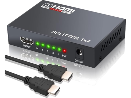 [VA1731-1.4] Splitter HDMI 4 uscite - 4K 60Hz YUV 4:4:4 - HDCP 1.4