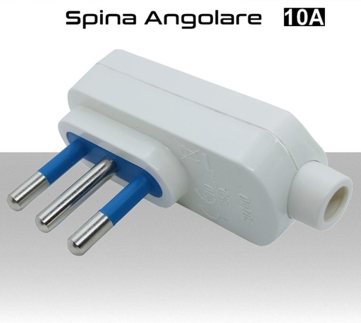 [SA30005] Spina angolare s11 bianca 10A 2P+T salvaspazio