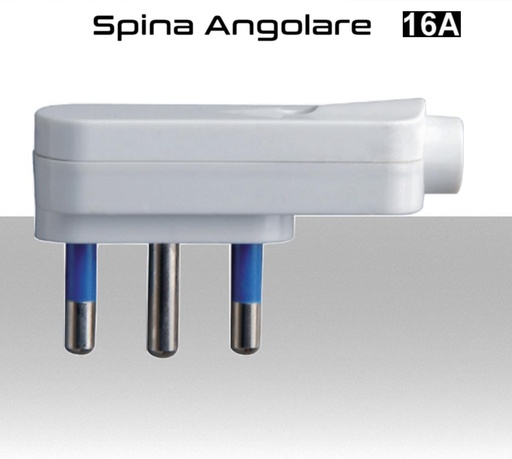 [SA30009] Spina angolare s17 bianca 16A 2P+T salvaspazio