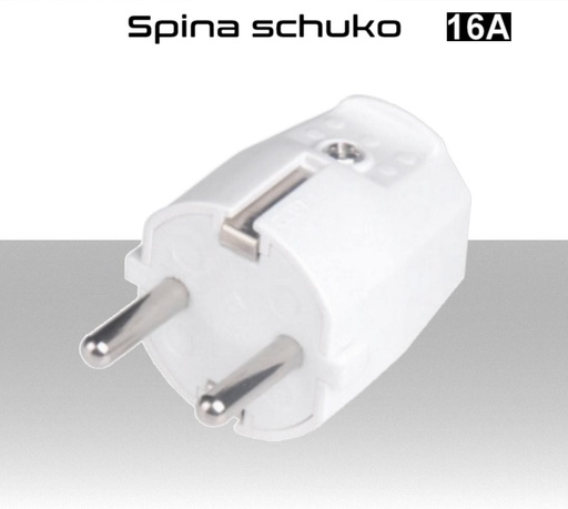 [MS0363] Spina Schuko 16A volante Bianca