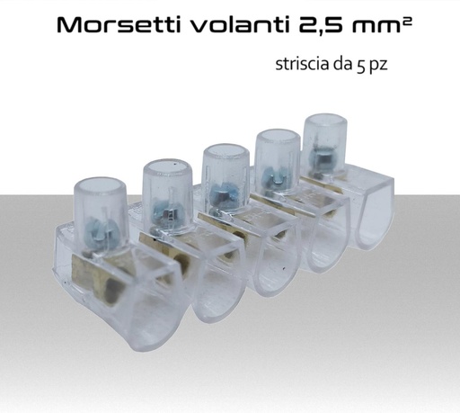 [MS31205] Morsetti elettrici volanti per cavi elettrici da 2,5 mm²